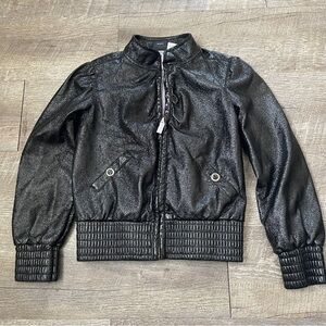 Disney‎  Hannah Montana Shiny Black Kids coat size Small